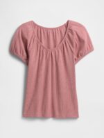 GAP Women's Pointelle V-Neck Tie Front Knit Top - Image 6