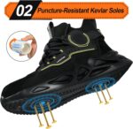 LAoutun Steel Toe Shoes for Men Women Work Shoes Safety Sneakers Shoes Comfortable Lightweight Puncture Proof Slip on Indestructible Work Shoes - Image 4