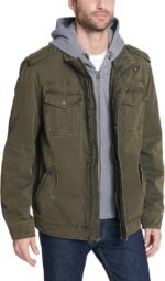 Levi's Men's Washed Cotton Hooded Military Jacket (Regular & Big & Tall Sizes) - Image 4