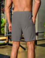 COOFANDY Men's Gym Workout Shorts 8 Inch Quick Dry Athletic Shorts Lightweight Drawstring Running Shorts - Image 3