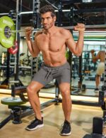 COOFANDY Men's Gym Workout Shorts 8 Inch Quick Dry Athletic Shorts Lightweight Drawstring Running Shorts - Image 5