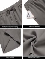 COOFANDY Men's Gym Workout Shorts 8 Inch Quick Dry Athletic Shorts Lightweight Drawstring Running Shorts - Image 7