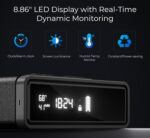 Smart Biometric Safe with Wireless Charging for Phone & Watch, 3 Access Methods to Unlock, Nightstand Drawer Safe LED Display with Humidity & Temperature Monitoring, Stopbox for Cash and Valuables - Image 5