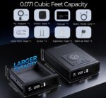 Smart Biometric Safe with Wireless Charging for Phone & Watch, 3 Access Methods to Unlock, Nightstand Drawer Safe LED Display with Humidity & Temperature Monitoring, Stopbox for Cash and Valuables - Image 9