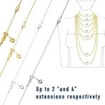 8Pcs Mixed Color Necklace Extenders for Women, Fadeless, Hypoallergenic Bracelet Chain Extenders Set in 14k 18k Gold Plated or Silver, Extensions 2", 4" Inches (Mixed Color (8PCs)) - Image 7