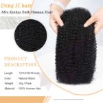 Afro Kinkys Bulk Human Hair for Dreadlock Extensions Repair Locs Afro Kinky-Curly Bulk Human Hair for Mini Twist 100% Real Human Hair for Braiding Micro Locs Extensions 16Inch(1B,35g/pack) - Image 4