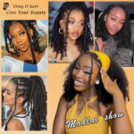 Afro Kinkys Bulk Human Hair for Dreadlock Extensions Repair Locs Afro Kinky-Curly Bulk Human Hair for Mini Twist 100% Real Human Hair for Braiding Micro Locs Extensions 16Inch(1B,35g/pack) - Image 7
