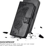 for Moto G Power 2022 Case Wallet,Women Flip Cover with Butterfly Embossed PU Leather Kickstand Credit Card Holder Slots Magnetic Wrist Strap Purse Case (Black) - Image 8
