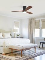 Sofucor 52 Inch Ceiling Fan with Lights and Remote, Flush Mount Low Profile Wood Ceiling Fan for Indoor Farmhouse Bedroom Living Room Outdoor Patio Porch, 3 Blades, Reversible DC Motor, Brown - Image 8