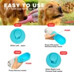 Dog Water Bottle,Portable Pet Water Bottle with Food Container,Outdoor Portable Water Dispenser for Cat,Puppy,Pets for Walking,Hiking,Travel,Puppy Essentials,Dog Stuff(19oz) - Image 5