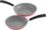 Cuisinart 54C-11R 11-Piece Ceramica XT Nonstick Cookware Set, Red/Stainless Steel - Image 6