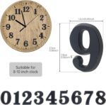 6 Sets Black Arabic Clock Numbers Without self-Adhesive for DIY Digital Decoration Clock Accessories Repair (Applicable Panel Diameter -10 inch, Pack, 6) - Image 3
