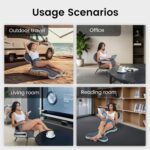 3 in 1 Chaise Lounge Folding Sofa Chair Table Bed, 63 Inches Oversized Comfy Linen Reading Chair for Adults, Convertible Sleeper Chair Rv Couch Sofa for Living Room Bedroom Office Indoor(Grey) - Image 5