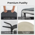 3 in 1 Chaise Lounge Folding Sofa Chair Table Bed, 63 Inches Oversized Comfy Linen Reading Chair for Adults, Convertible Sleeper Chair Rv Couch Sofa for Living Room Bedroom Office Indoor(Grey) - Image 6