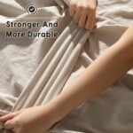 SONORO KATE 100% French Pure Linen Sheets, Breathable and Durable Linen Sheets, Anti-Tear Linen Bed Sheets, Machine Washable, 16 Inch Deep Pocket - 4 Piece (Natural Linen, California King) - Image 5