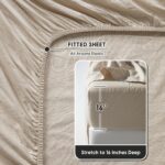 SONORO KATE 100% French Pure Linen Sheets, Breathable and Durable Linen Sheets, Anti-Tear Linen Bed Sheets, Machine Washable, 16 Inch Deep Pocket - 4 Piece (Natural Linen, California King) - Image 8