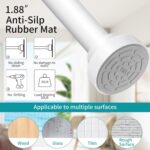 YNL Tension Shower Curtain Rod 34-66 Inch, Adjustable Spring Tension Curtain Rod No Drilling, Non-Slip, Never Rust, Stainless Steel, for Small Window Laundry Door Entryway,White - Image 3