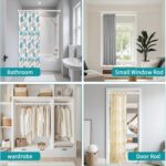 YNL Tension Shower Curtain Rod 34-66 Inch, Adjustable Spring Tension Curtain Rod No Drilling, Non-Slip, Never Rust, Stainless Steel, for Small Window Laundry Door Entryway,White - Image 6