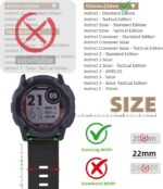for Garmin Instinct/Instinct 2 Band, Soft Nylon Instinct3 45mm Replacement Watch Strap Compatible with Garmin 22mm Instinct2 Tactical/Tide/Esports/Solar (Green (Silver Buckle)) - Image 3