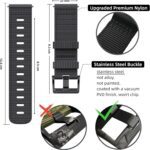 for Garmin Instinct/Instinct 2 Band, Soft Nylon Instinct3 45mm Replacement Watch Strap Compatible with Garmin 22mm Instinct2 Tactical/Tide/Esports/Solar (Green (Silver Buckle)) - Image 5
