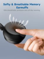 Wireless Headset with Mic for Work, Bluetooth 5.4 Headphones with AI Noise-Canceling Mic for Clear Calls, Wireless Headsets with Mic Mute & USB A/C Dongle for PC, Computer, Laptop, Black - Image 6