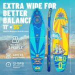 Journey 11'6" / 11'×34" / 11'×35" Extra Wide Paddle Board, One-Stop Premium SUP Board Accessories, Tailored Fins, Stable Inflatable Stand Up Paddle Boards for Youth/Adults of All Skill Levels - Image 3