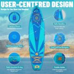 Journey 11'6" / 11'×34" / 11'×35" Extra Wide Paddle Board, One-Stop Premium SUP Board Accessories, Tailored Fins, Stable Inflatable Stand Up Paddle Boards for Youth/Adults of All Skill Levels - Image 4