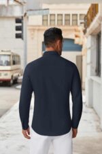 COOFANDY Men's Long Sleeve Button Down Shirts Casual Untucked Dress Shirt Beach Wedding Shirts - Image 6