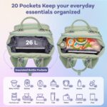 RUVALINO Diaper Bag Backpack, Multifunction Travel Pack Maternity Baby Changing Bags, Large Capacity, Waterproof, Light Green - Image 6