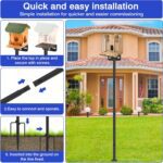72 Inch Adjustable Bird Feeder Pole,Bird House Pole Suitable for Feeders & Birdhouse,Weather Station,Heavy-Duty Rustproof Design,Enhance Outdoor Decor & Birdwatching Experience (1 Pack 72 inch) - Image 5