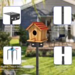 72 Inch Adjustable Bird Feeder Pole,Bird House Pole Suitable for Feeders & Birdhouse,Weather Station,Heavy-Duty Rustproof Design,Enhance Outdoor Decor & Birdwatching Experience (1 Pack 72 inch) - Image 8