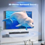 Sound Bar, Bass Speakers for Smart TV with Dual Subwoofer 3D Surround Sound System, 32 Inch 2.2CH Home Theater Audio Soundbar, HDMI ARC Connection, 2 in 1 Detachable & Wall Mountable - Image 9