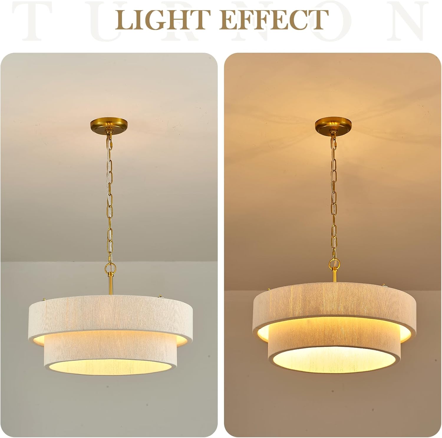 20”Hand Woven Rattan Chandelier Boho Pendant Light Adjustable Coastal Pendant Light for Kitchen Island Dining Living Room, White, UL Listed - Image 8