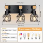 Bathroom Light Fixtures Vanity Lights for Bathroom Small Lamp Shades Vanity Lighting Fixtures Black Light Fixture Over Mirror - Image 3
