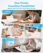 Inkless Portable Printer for Travel, Wireless Thermal Printer Support 8.5 x 11 Inch US Letter A4 B5, Bluetooth Mobile Printers with iOS, Android, Laptop for Home Use, Car, Office, School, Grey - Image 8
