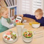 Wheat Straw Dinnerware Sets -DAPIPIK 42 Piece Unbreakable Dinnerware Sets for 6, Kitchen Plates and Bowls Set, Lightweight Camping Plates Cups and Bowls Set.Dishwasher Microwave Safe Dinnerware - Image 5