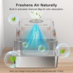 Extra Large Enclosed Stainless Steel Cat Litter Box with Lid - XXXL Giant Metal Enclosed High Sides Litter Boxes for Multi-Cat Households and Overweight Cats - Black - Image 8