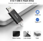 TOPESEL Type C 256GB USB C Flash Drive Dual 2-in-1 Thumb Drive USB 3.0/3.2 Gen1 Drive 256 GB USB-C Memory Stick with LED Indicator for Easy Data Sharing Between PC and Android Smartphones - Image 3