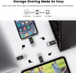 TOPESEL Type C 256GB USB C Flash Drive Dual 2-in-1 Thumb Drive USB 3.0/3.2 Gen1 Drive 256 GB USB-C Memory Stick with LED Indicator for Easy Data Sharing Between PC and Android Smartphones - Image 4