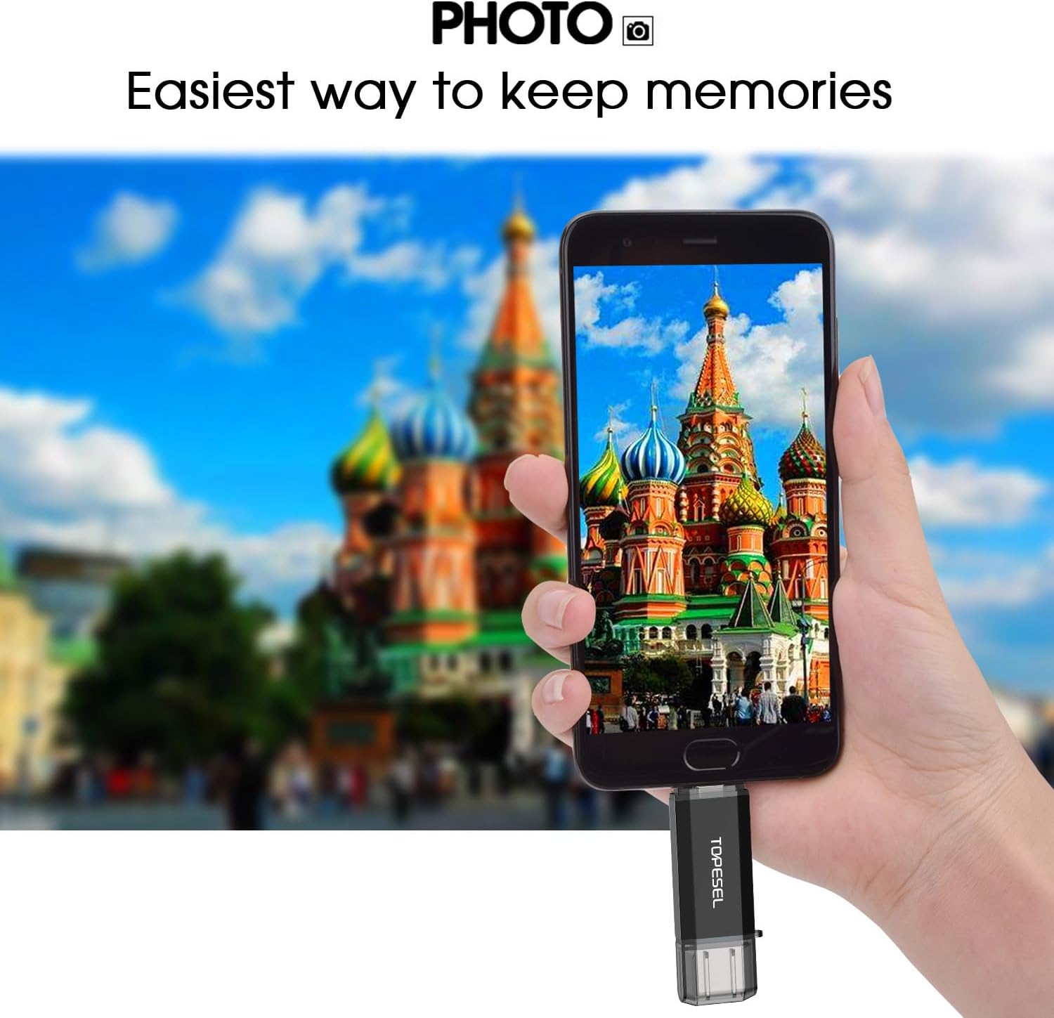 TOPESEL Type C 256GB USB C Flash Drive Dual 2-in-1 Thumb Drive USB 3.0/3.2 Gen1 Drive 256 GB USB-C Memory Stick with LED Indicator for Easy Data Sharing Between PC and Android Smartphones - Image 7