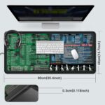 secret corner excel&Word Cheat Sheet Mousepad,XXL 35.4"x15.7" Office Desk Accessories mat, Computer Mouse pad,Extra Large Office Keyboard Shortcuts Mouse Pad,PC Gaming Non-Slip Desk pad - Image 4