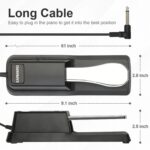Sustain Pedal for Keyboard Universal, Premium Sustain Pedal, Piano Pedal for Keyboard with Polarity Switch for MIDI Keyboards, Digital Pianos, Yamaha, Casio and More, 1/4'' Input Plug by karmiero - Image 3