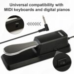 Sustain Pedal for Keyboard Universal, Premium Sustain Pedal, Piano Pedal for Keyboard with Polarity Switch for MIDI Keyboards, Digital Pianos, Yamaha, Casio and More, 1/4'' Input Plug by karmiero - Image 5