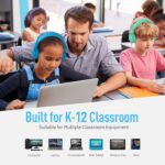 AILIHEN Kids Headphones Bulk 10-Pack for School Classroom K-12, On-Ear Wired Headsets with Microphone & 85dB Volume Limited & Sharing, 3.5mm Jack for Chromebook, Computer, Laptop (Multicolor) - Image 7