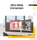 Samsung 34” ViewFinity (S65TC) Series Ultra-WQHD 1000R Curved Computer Monitor, HDR10, 100Hz, AMD FreeSync, Thunderbolt 4, Height Adjustable Stand, Built-in Speakers, Eye Care, LS34C650TANXGO, 2024 - Image 5