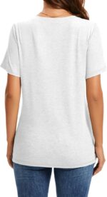 Womens Summer Tops Short Sleeve T Shirts V Neck Women Tops Loose Casual Tee Trendy Clothes - Image 4