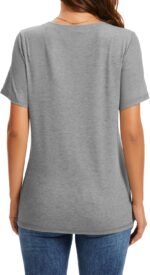 Womens Summer Tops Short Sleeve T Shirts V Neck Women Tops Loose Casual Tee Trendy Clothes - Image 8