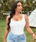 Nebility Plus Size Bodysuit Shapewear Tummy Control Body Shaper for Women Seamless Body Suit Sleeveless Going Out Tops - Image 6