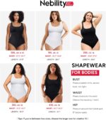 Nebility Plus Size Bodysuit Shapewear Tummy Control Body Shaper for Women Seamless Body Suit Sleeveless Going Out Tops - Image 7