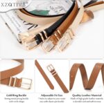 XZQTIVE 3 Pack Women Belts For Jeans Dresses Pants Ladies Leather Waist Belt with Gold Buckle - Image 5